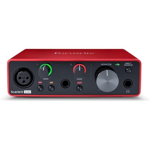 Scarlett Solo 3rd Gen USB Audio Interface, for the Guitarist, Vocalist,Podcaster - Picture 1 of 6